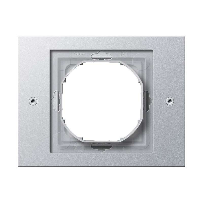 Ramă Gira 021165 simplă seria TX 44 din aluminiu, IP44 pentru prize si aparataj exterior incasabil