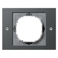 Ramă Gira 021167 simplă seria TX 44 antracit , IP44 pentru prize si aparataj exterior incasabil