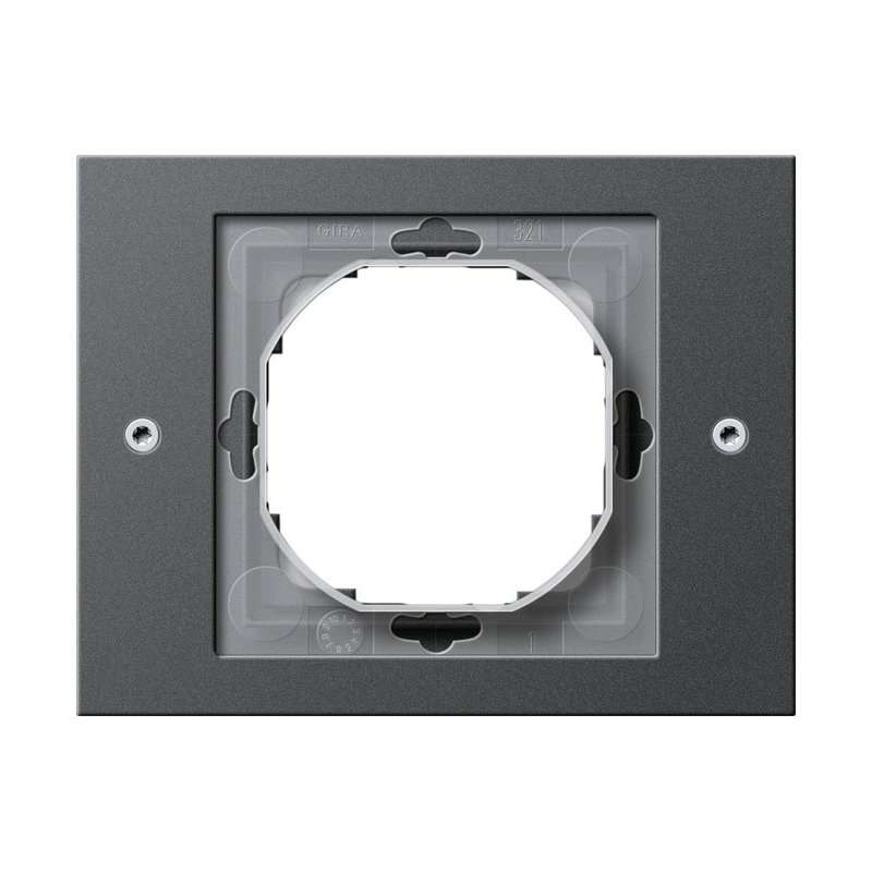 Ramă Gira 021167 simplă seria TX 44 antracit , IP44 pentru prize si aparataj exterior incasabil