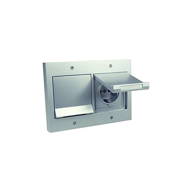 Prize schuko de exterior încastrate completă IP44 aluminiu cu capac Gira TX44 16A 230V