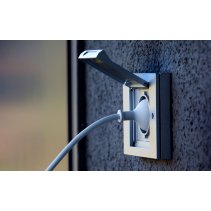 Priză schuko de exterior încastrate completă IP44 aluminiu cu capac Gira TX44 16A 230V