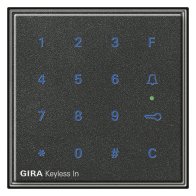 Control acces intrare ușa/poarta cu cod pentru exterior seria TX44 , GIRA 260567