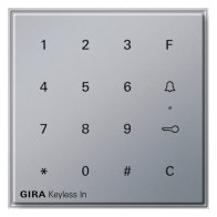Control acces intrare ușa/poarta cu cod pentru exterior seria TX44 aluminiu , GIRA 260565