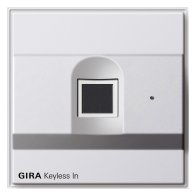 Control acces intrare ușa/poarta cu amprentă pentru exterior seria TX44 alb pur, GIRA 261766