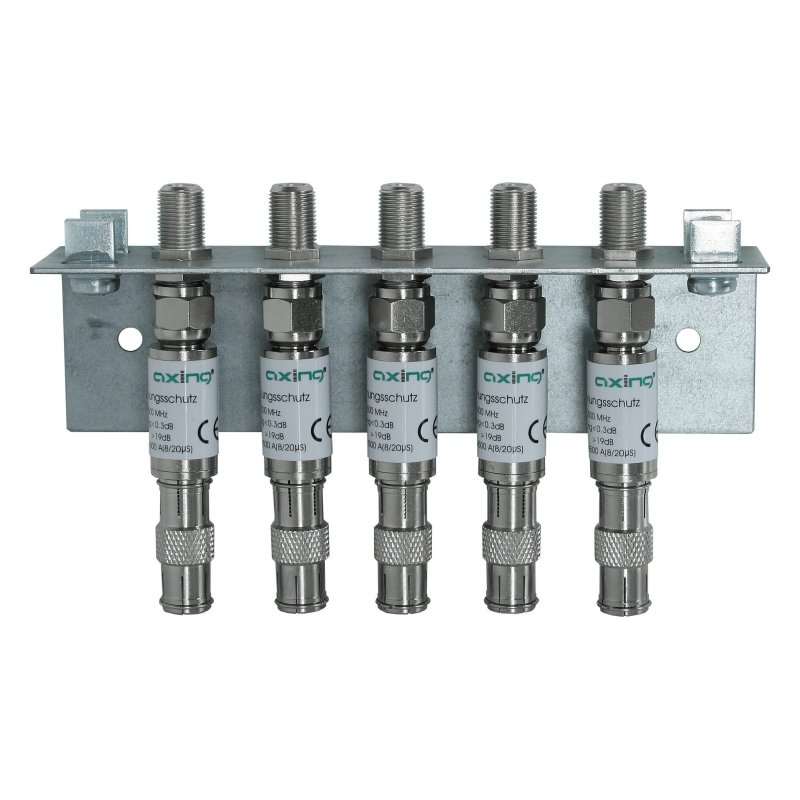 Protecție la supratensiune tip 3 și legare la pământ a cablurilor Coaxiale  x5 cu mufe F