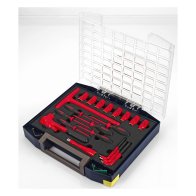 Set de chei tubulare cu clichet si șurubelnițe pentru electricieni izolate 1000V VDE, 20 de piese , CIMCO 115288