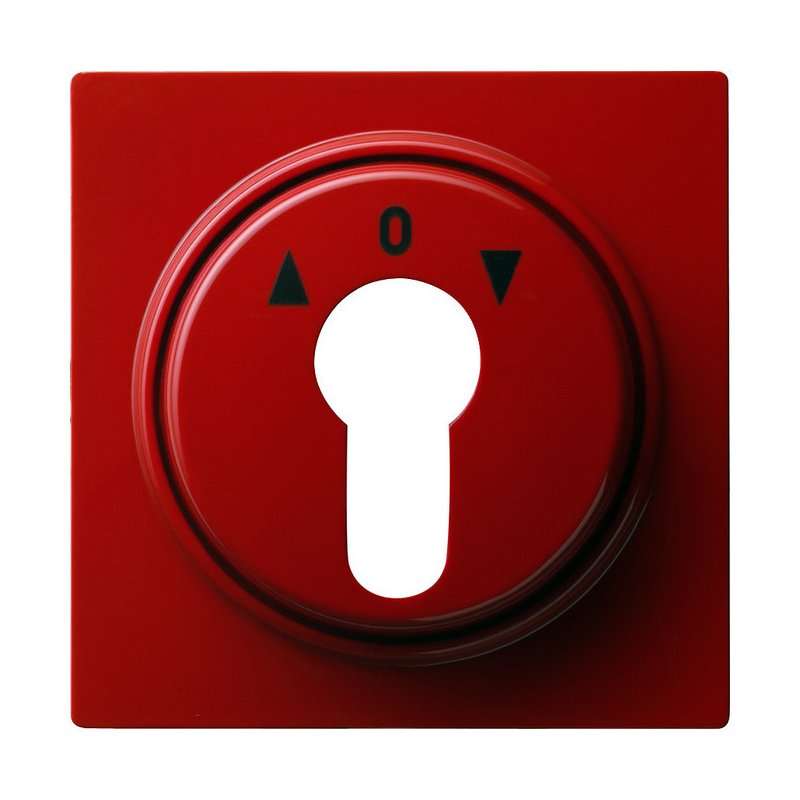 Capa pentru comutatoare cu butuc si cheie  sageti sus jos Gira S-Color rosu 066443