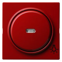 Capa pentru intreruptoare si taste cu simbol lampa si vizeta LED Gira S-Color rosu 028543