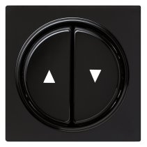Capa pentru intreruptoare si taste duble cu simbol sageti sus/jos Gira S-Color negru 029447