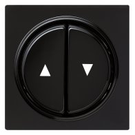 Capa pentru intreruptoare si taste duble cu simbol sageti sus/jos Gira S-Color negru 029447