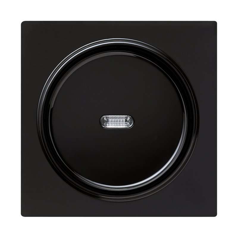 Capa pentru intreruptoare si taste cu vizeta LED Gira S-Color negru 029047