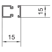 Canal cablu alb Hager LF 200 cm x 15 mm x 15mm din PVC