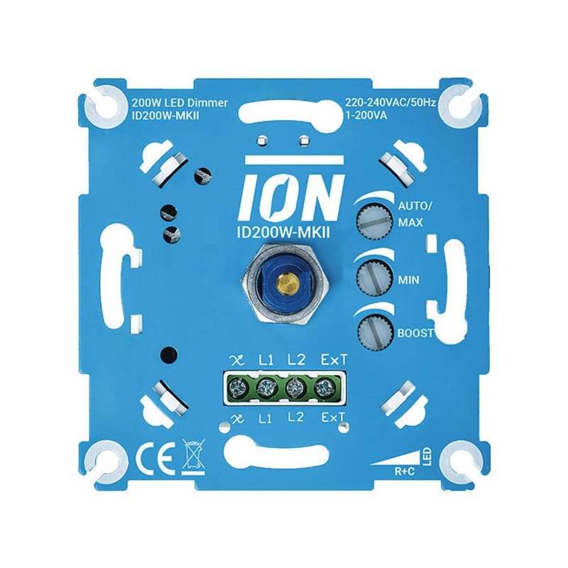 Variator rotativ pentru orice lampă LED , 200W 230V fără conductor N ,