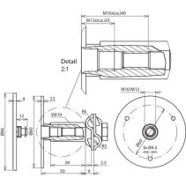 Punct fix de împământare conform SR EN 62561-1 realizat din INOX  , Dehn 478112