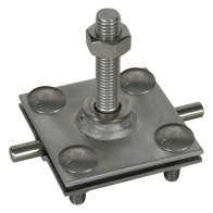 Clemă pentru puncte fixe de împământare platbandă 40mm StSt (V4A), DEHN 478149