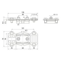 Eclisă de separație pentru împământare din OL/ZN conform SR EN 62561-1 , Dehn 453100