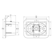 Cutie de protectie cu eclisă de separație pentru împământare conf. SR EN 62561-1 subterană , Dehn 549001