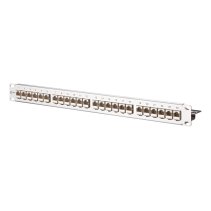 Patchpanel suport module RJ45 de 19 inchi 1U 24 porturi din oțel inoxidabil echipat cu 24 de module