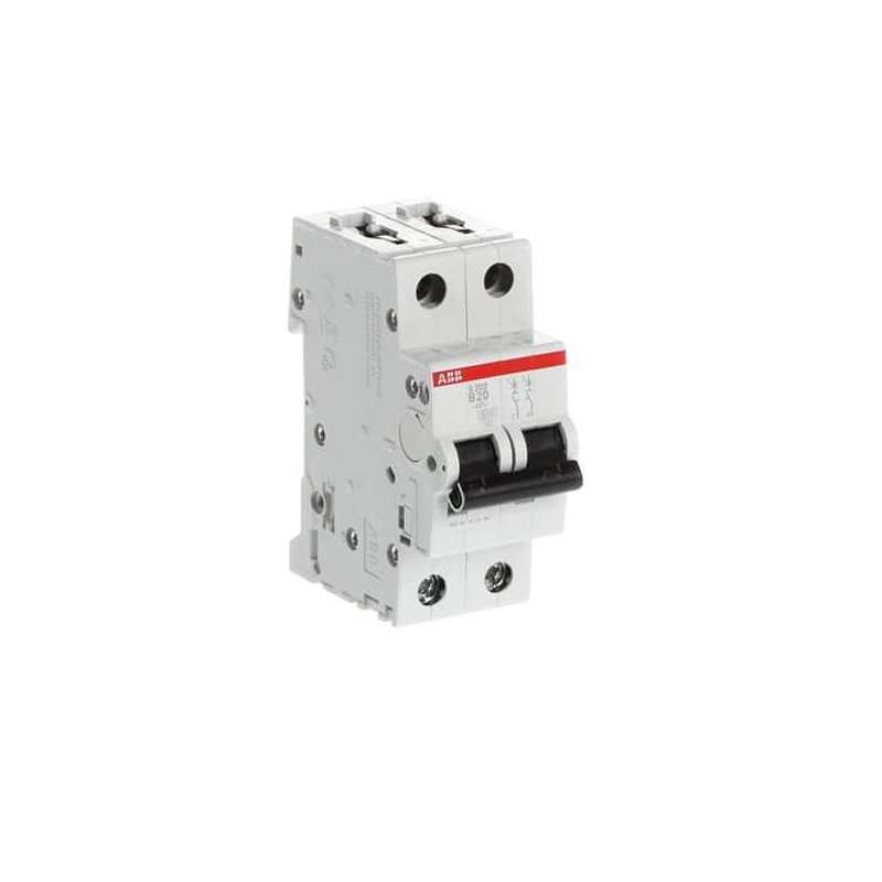 Siguranță automată  2 poli ABB S202-B20 ,20A , curba B , 6kA