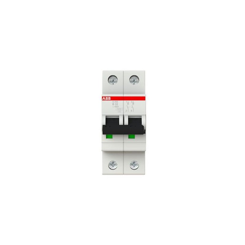 Siguranță automată  2 poli ABB S202-B32 ,32A , curba B , 6kA