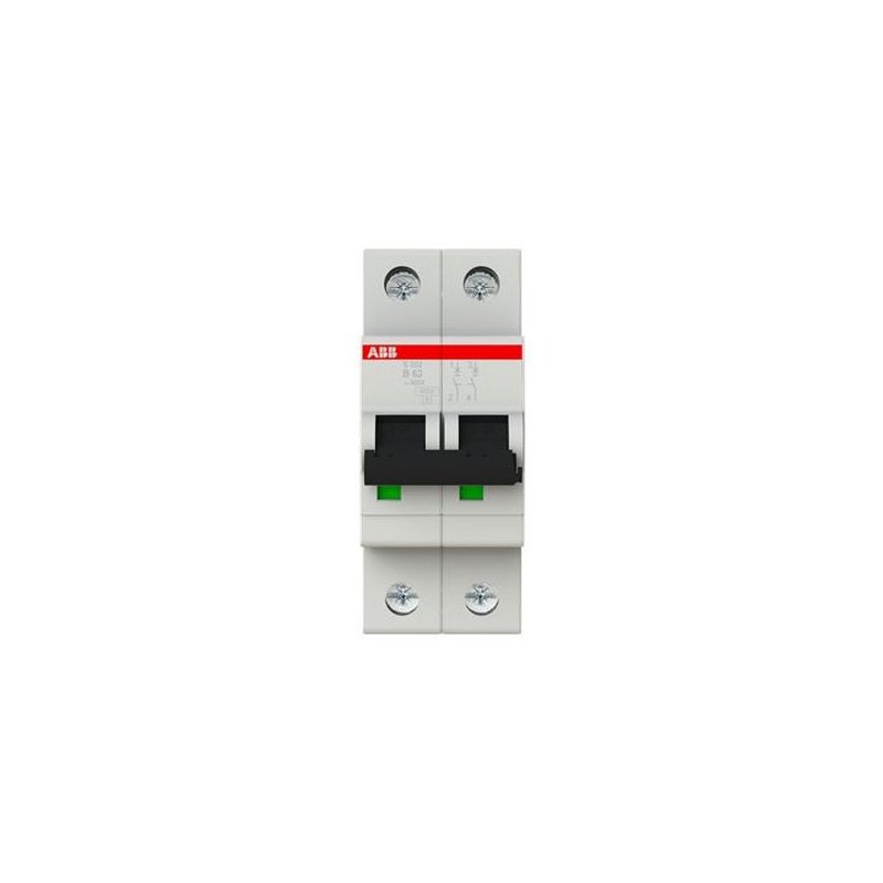 Siguranță automată  2 poli ABB S202-B63 ,63A , curba B , 6kA