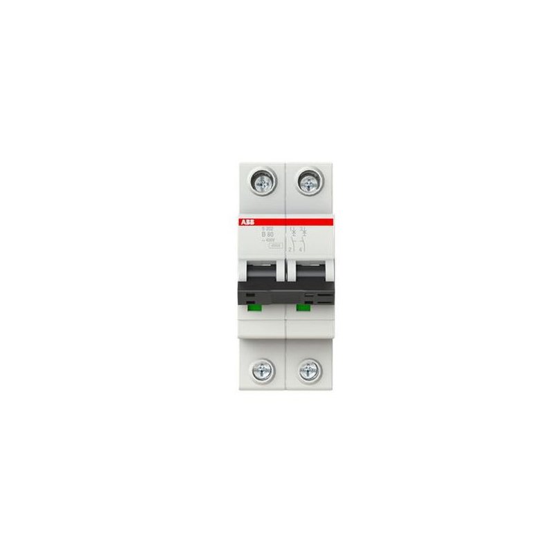 Siguranță automată  2 poli ABB S202-B80 ,80A , curba B , 6kA