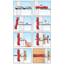 Diblu basculant Fischer Duotec d-10mm fără șurub pentru fixarea in pereți falși
