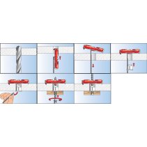 Diblu basculant Fischer Duotec d-10mm fără șurub pentru fixarea in pereți falși
