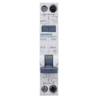 Siemens Compact întreruptor diferențial RCBO tip A 6kA, 6A ,caract.B , 30mA