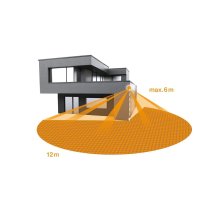 Proiector LED pentru exterior cu senzor, 20W ,2120lm 240° 161x180x221mm 3000K negru IP44