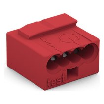 Wago 243-804 Clema rapida pentru conductori 4x 0,8mm2 rosu