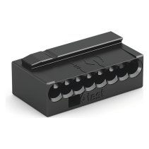 Wago 243-208 Clema rapida pentru conductori 8x 0,8mm2 negru