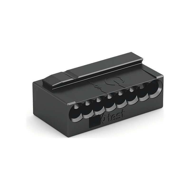 Wago 243-208 Clema rapida pentru conductori 8x 0,8mm2 negru