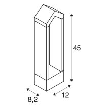 Lampă de exterior pentru cai de acces RASCALI 45 , LED, anthrazit, 3000K