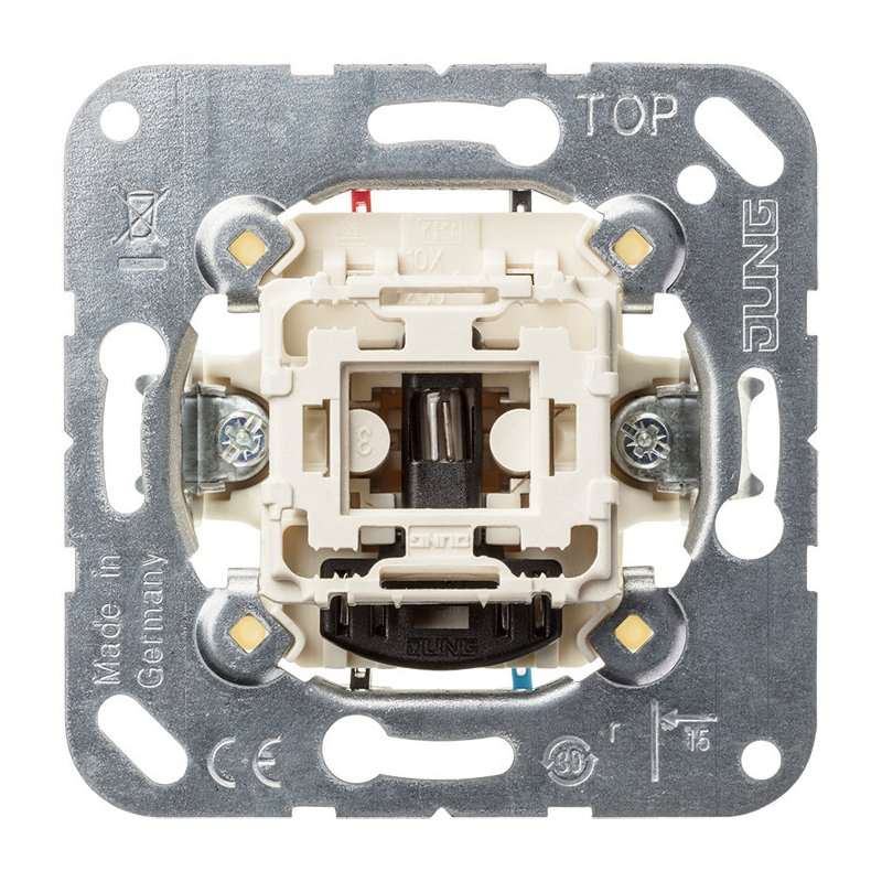 Intrerupator universal cap scara cu indicator lampa 10A 250V cu cleme , Jung 506KOU