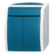 Intrerupator dublu aparent IP44  ABB , Busch-Jaeger Ocean  2601/5W-53