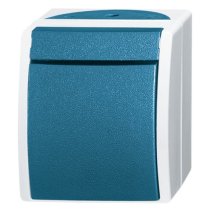 Intrerupator cruce aparent IP44  ABB , Busch-Jaeger Ocean 2601/7W-53