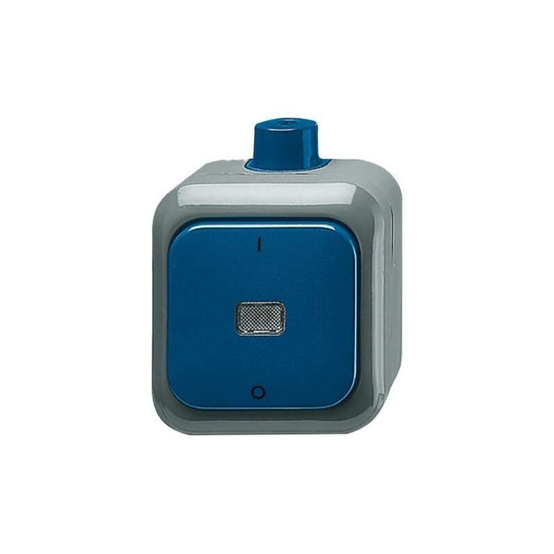 Intrerupator aparent IP66 rezistent la apa si impact cu lampa ABB , Busch-Jaeger Duro 2601/2WDI