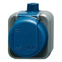 Priza schuko cu capac aparenta IP66 rezistent la apa si impact ABB, Busch-Jaeger 2300EWDI