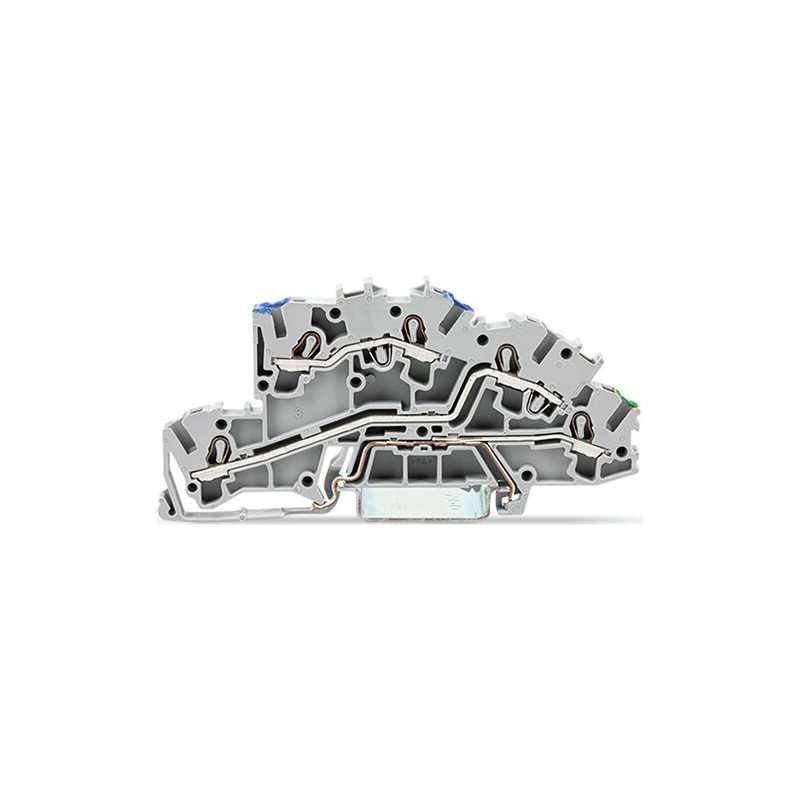 Clema etajata WAGO  2003-7646 , 0,25-2,5qmm seria 2003 N/L/PE, TS35 clemă cu arc gri