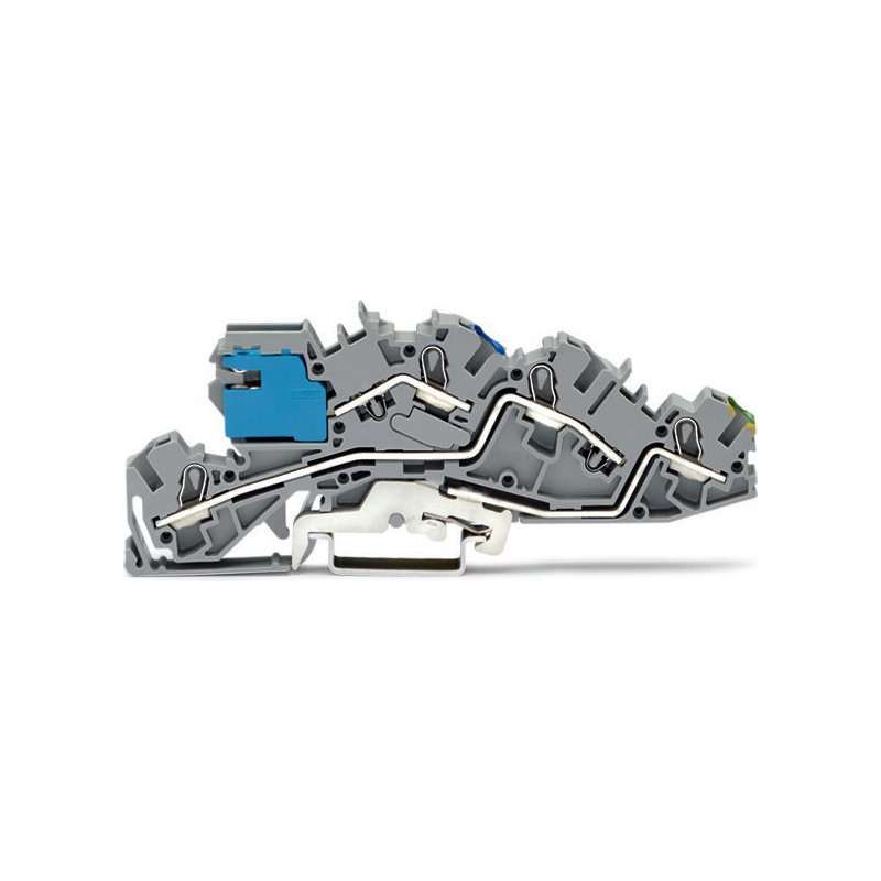 Clema etajata WAGO  2005-7641 , 4/6mm2 TOPJOB S IEK NT/L/PE  gri