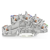 Clema etajata WAGO 2203-7646, N/L/PE 2.5mm2 push-in CAGE-CLAMP gri