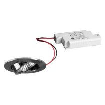 Set Spot LED incastrat 6W, 640lm BB03 rotund pivotant 3000K 38° nichel