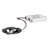 Set Spot LED incastrat 6W, 640lm BB03 rotund pivotant 3000K 38° nichel