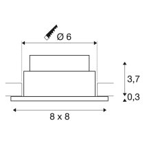 Spot plafoniera LED incastrata pentru exterior IP65 PATTA-I 1800-30  argintiu