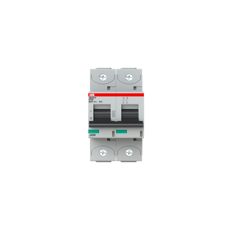 Siguranță separator fotovoltaice HCB ABB S802PV-SP50 800V DC 50A 2 poli