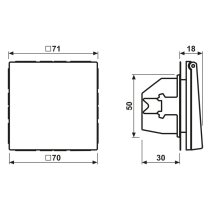 Priză cu capac din inox inoxidabil SCHUKO 16A 250V , Jung ES1520KL