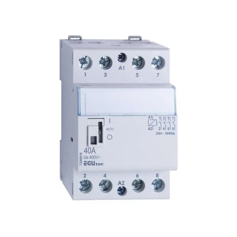 Contactor EGUtec REG , 4 NO 40A , cu control manual