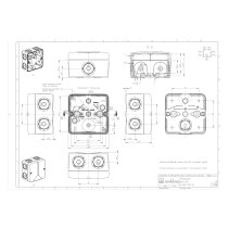 Cutie de joncțiune SLS  Abox025-L IP65  71x71x38 mm