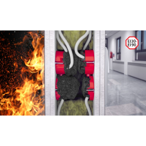 Doza de protecție împotriva incendiilor EI30-EI90 D-66mm H-62mm